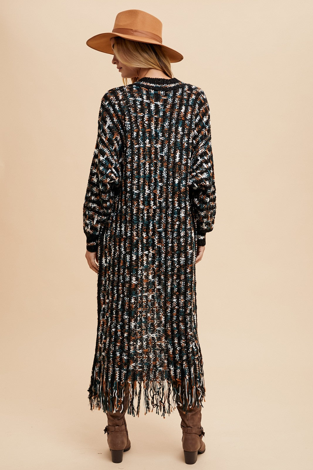 Metallic Maxi Sweater Cardigan