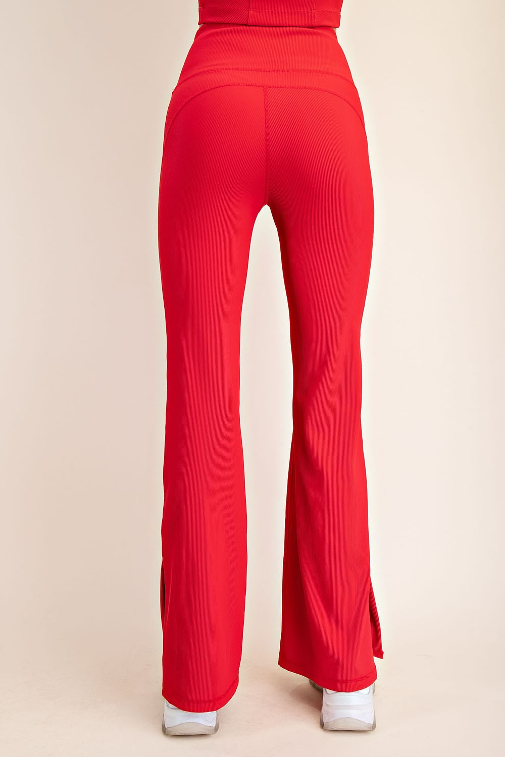 Nylon Rib Flare Leggings
