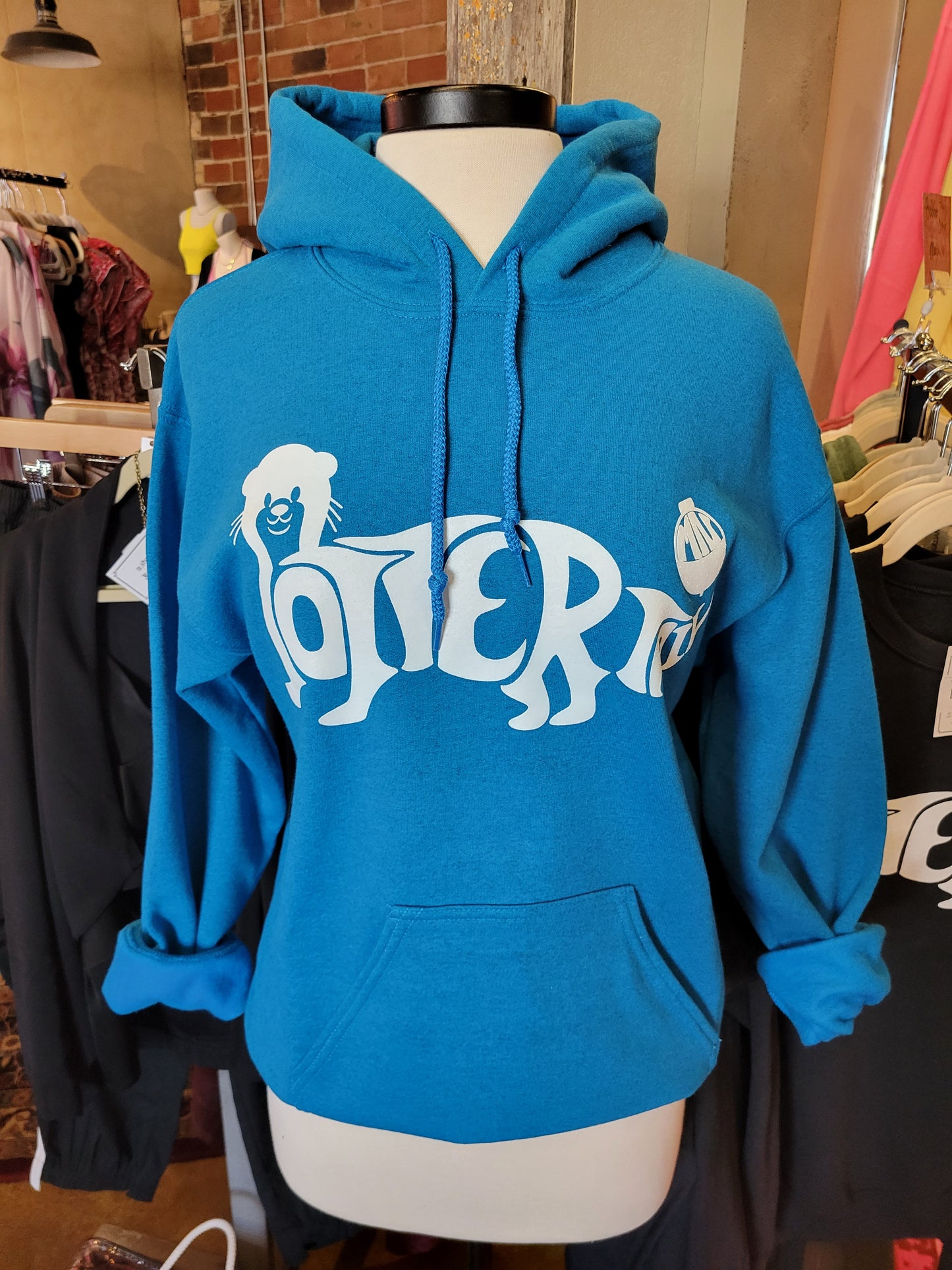 Bobber the Otter Hoodie-Ocean Blue