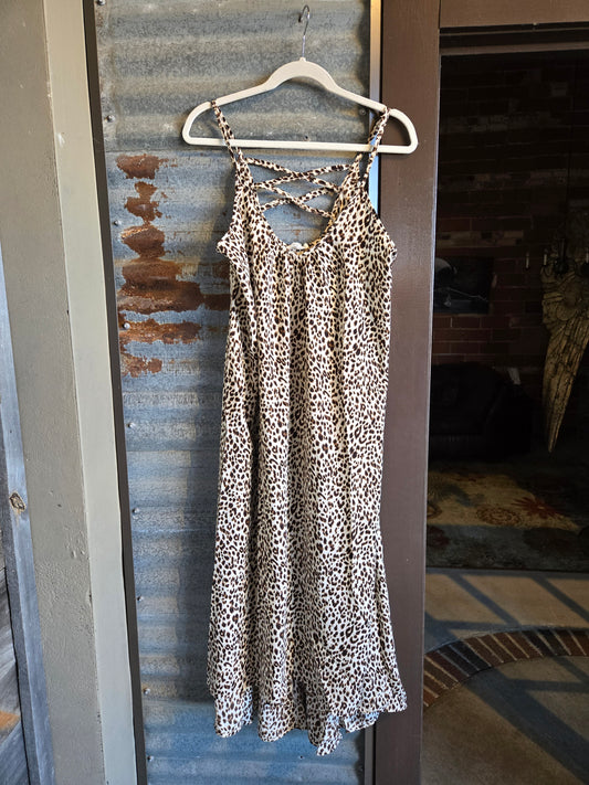 Leopard Midi Sundress-PLUS