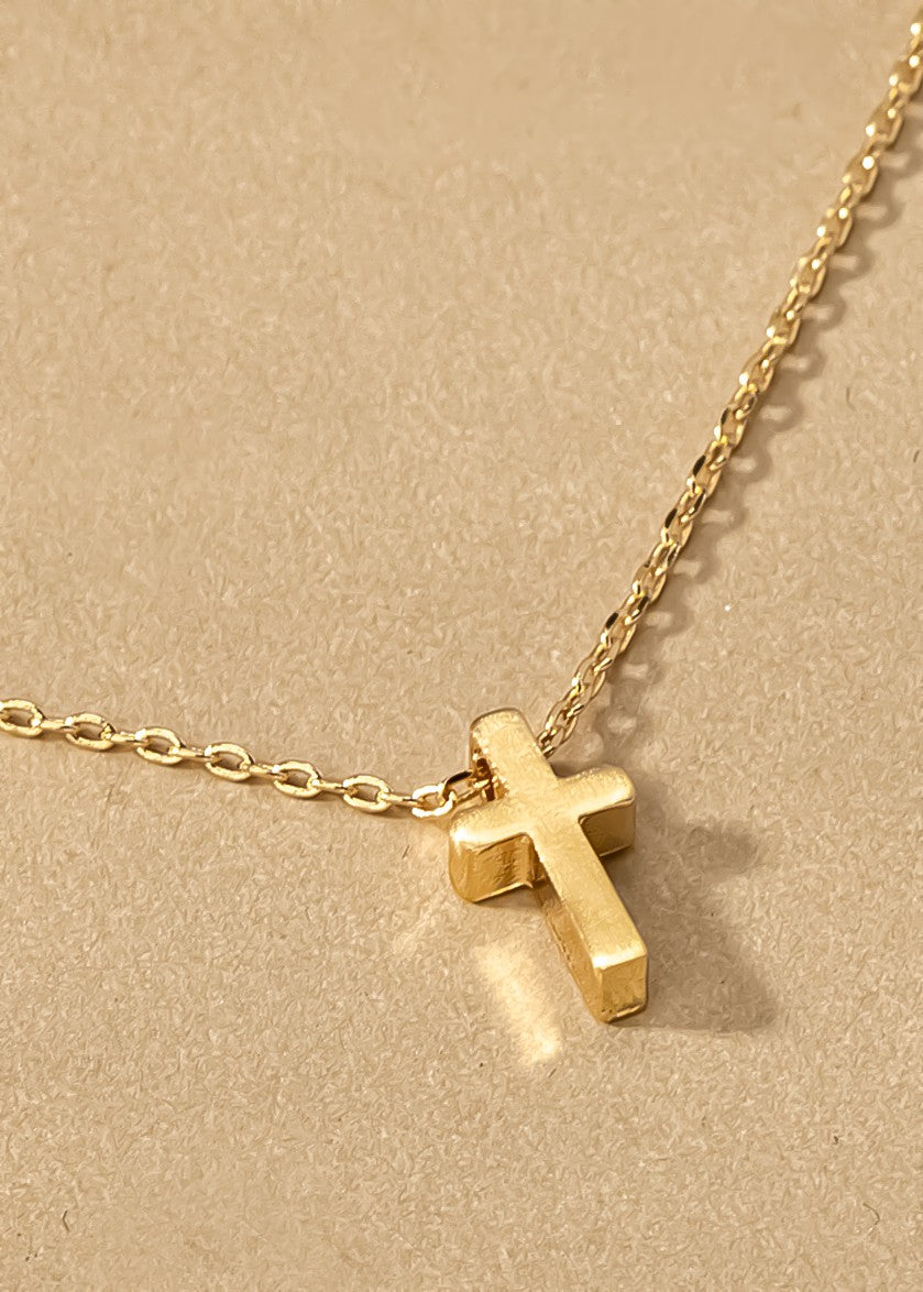 Cross Necklace-Gold