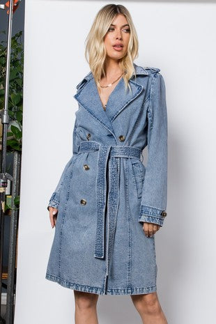 Denim Trench Coat