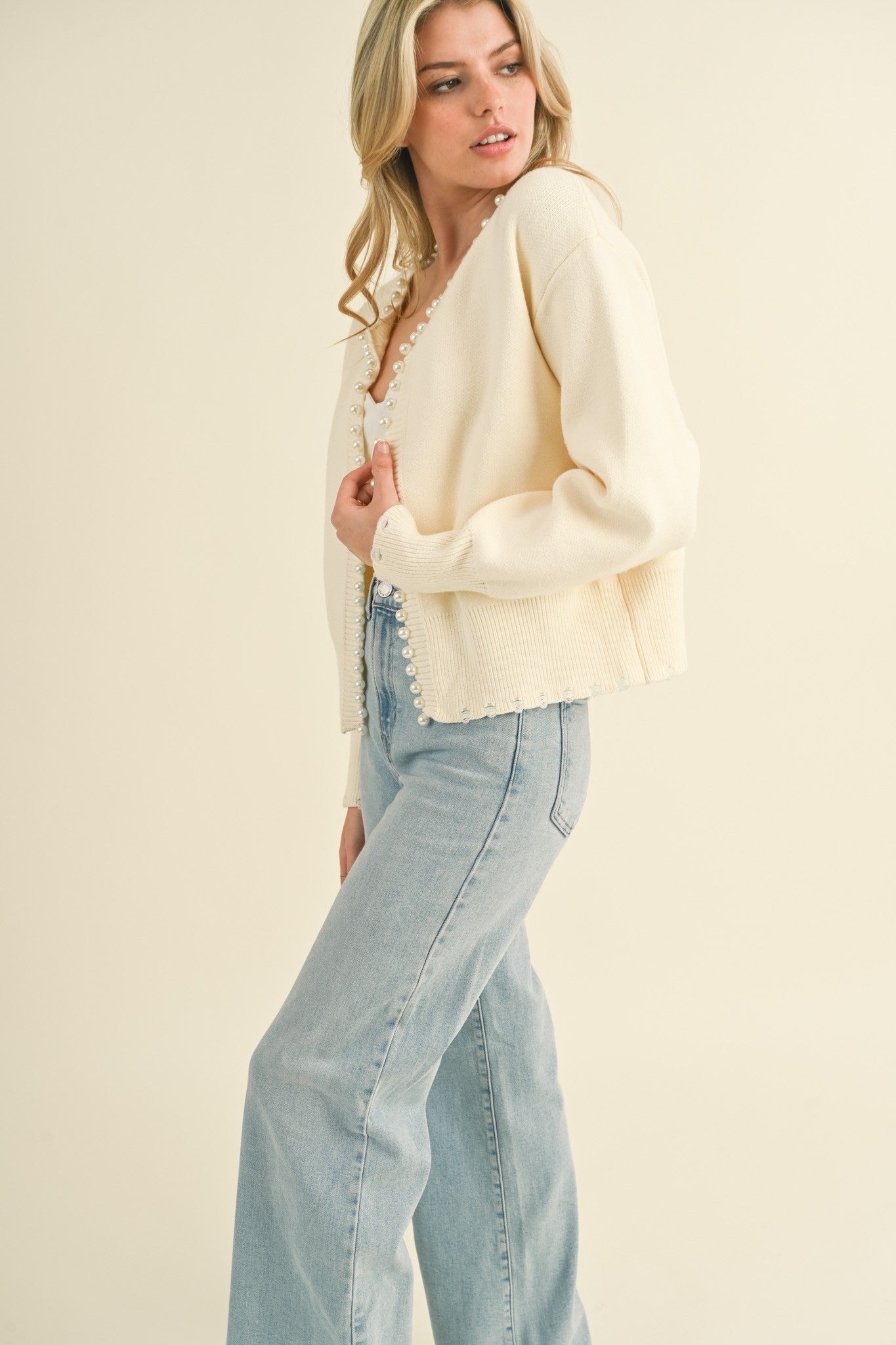 Pearl Embellished Cardigan