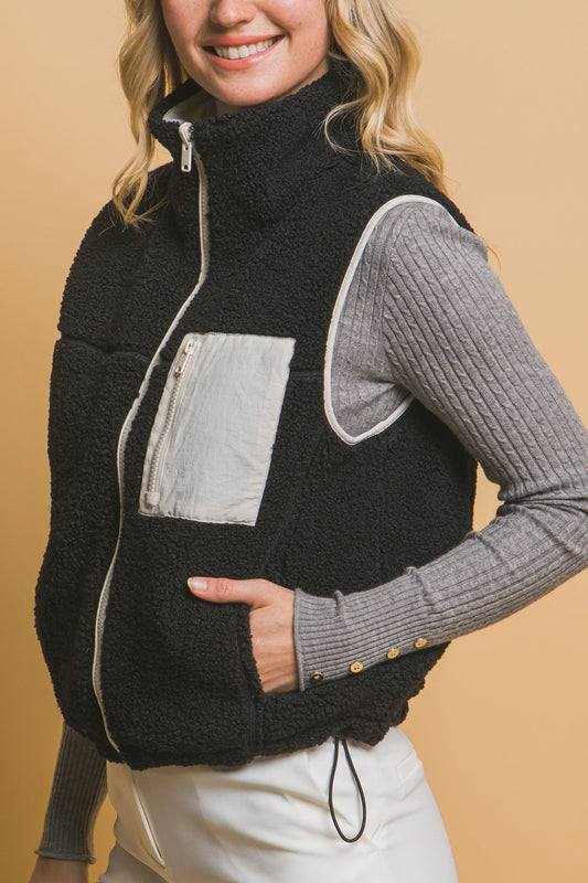 Reversible Sherpa Fleece Vest