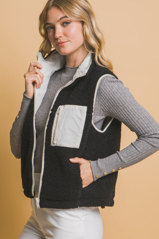 Reversible Sherpa Fleece Vest