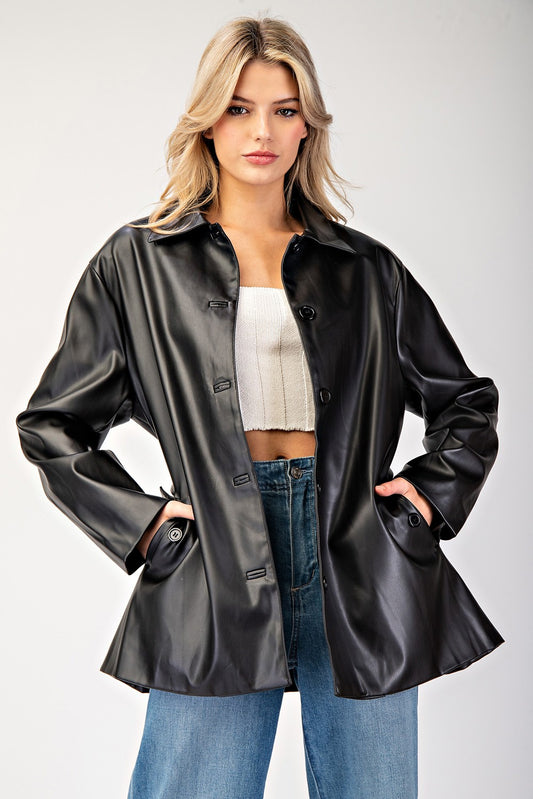 Leather Wrap Jacket