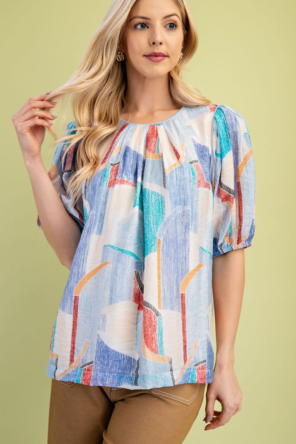 Abstract Printed Top