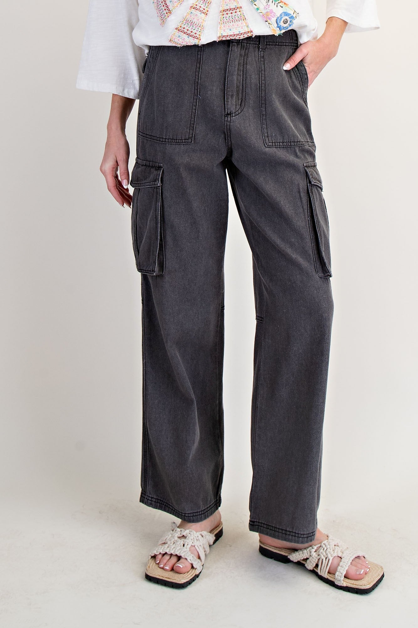 Wide Leg Cargo Pants