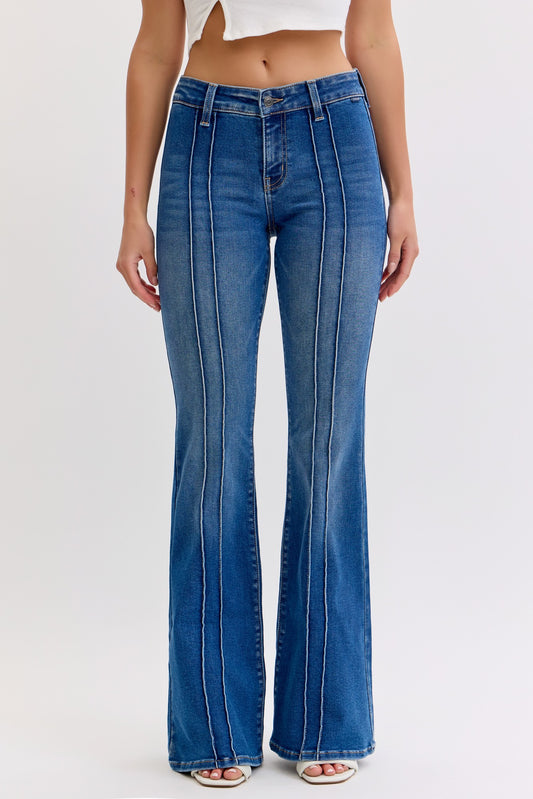 Front Seam Long Denim