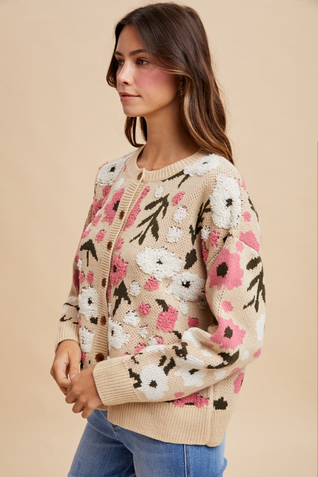 Floral Textured Cardigan