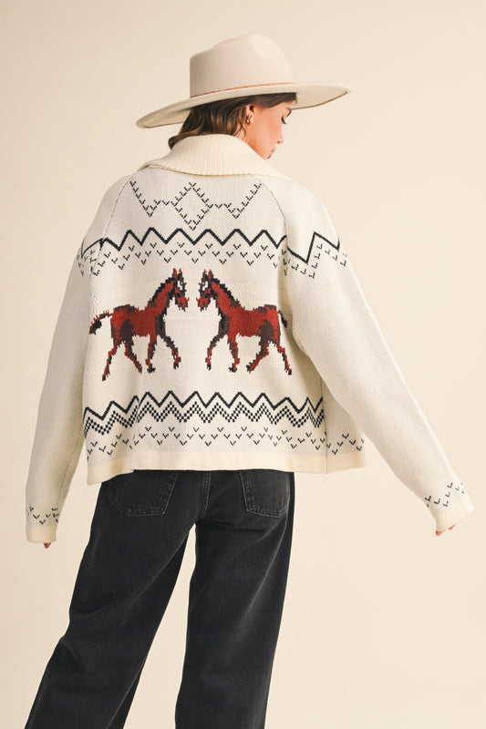 Horsin Around Cardigan