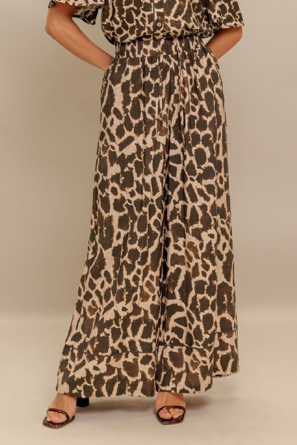Printed Wide Leg Pants