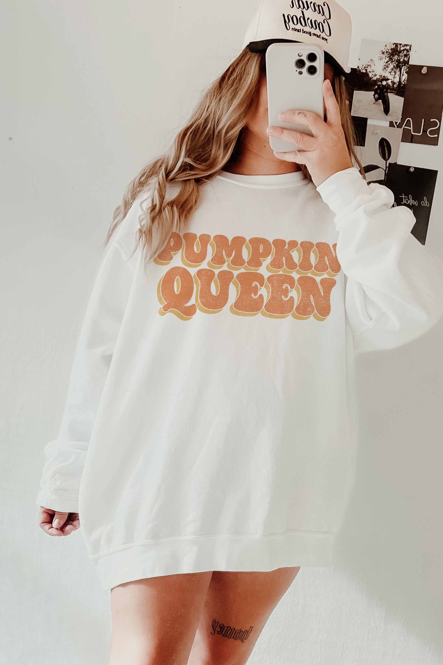 Pumpkin Queen Graphic Sweatshirt-ASH