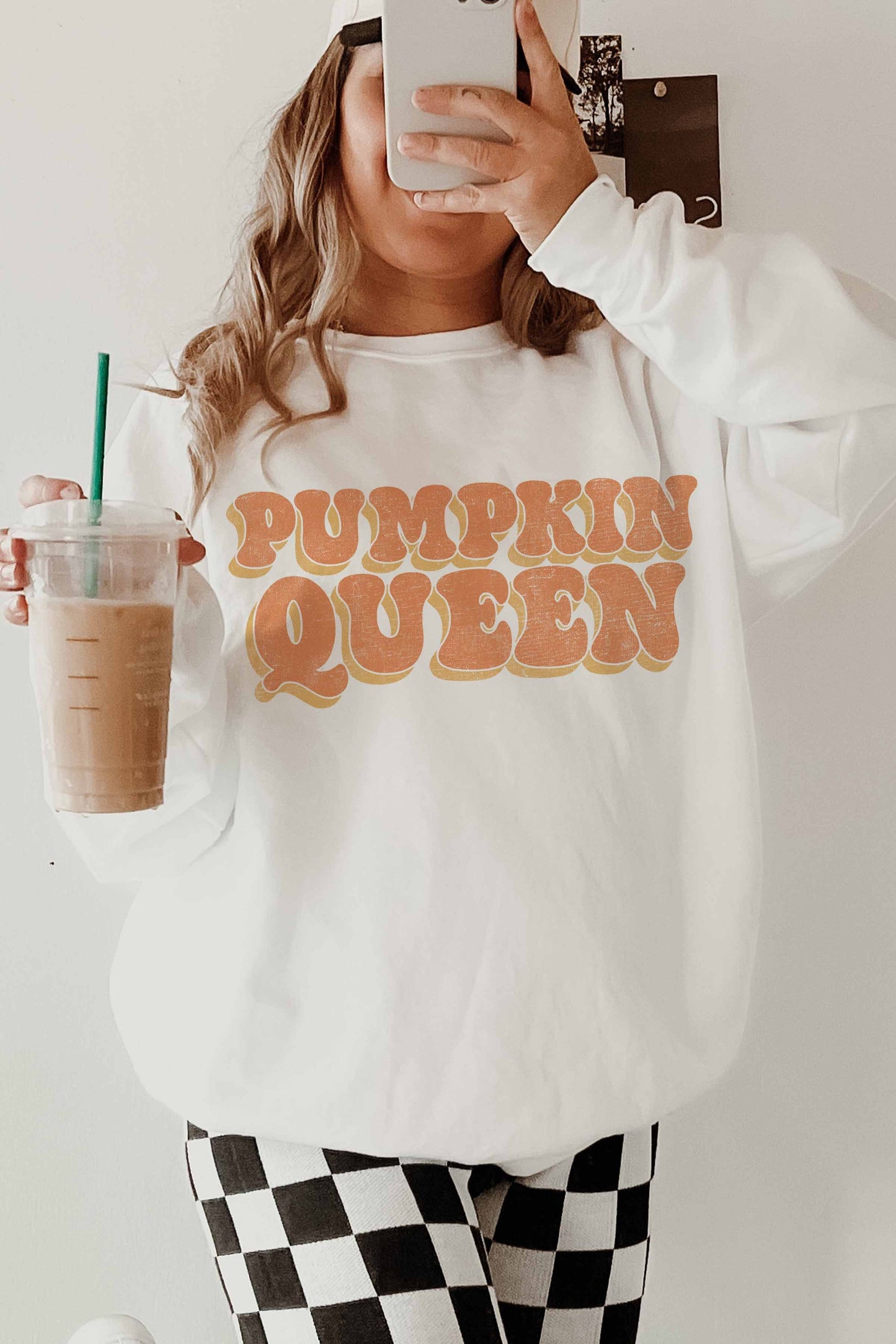 Pumpkin Queen Graphic Sweatshirt-ASH