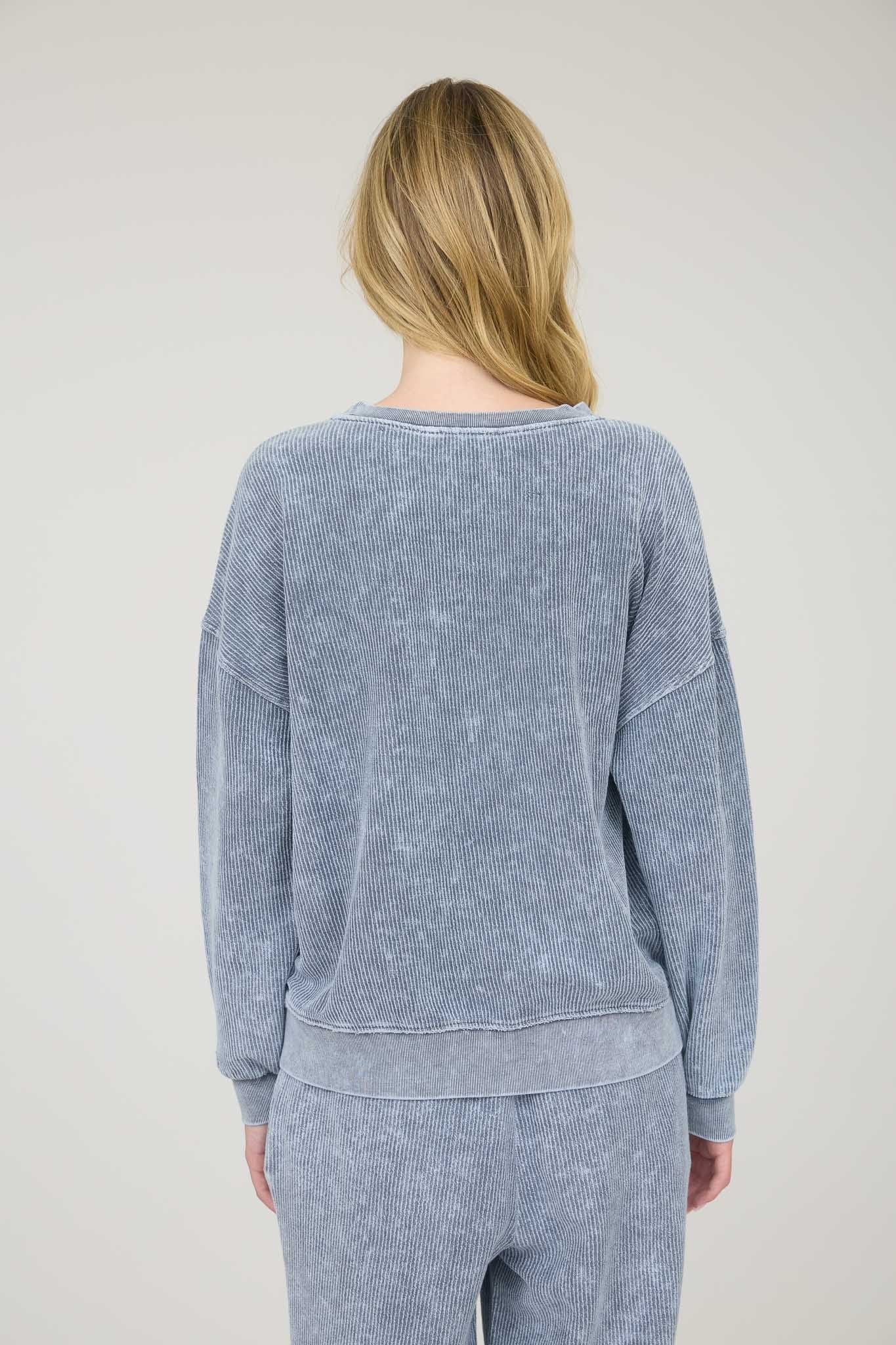 The Mom Club Sweater-Blue