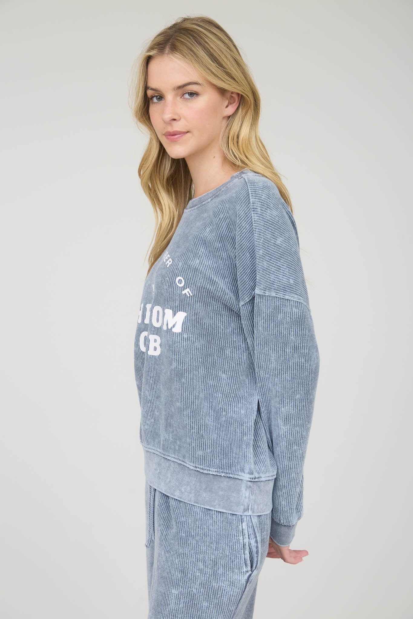 The Mom Club Sweater-Blue