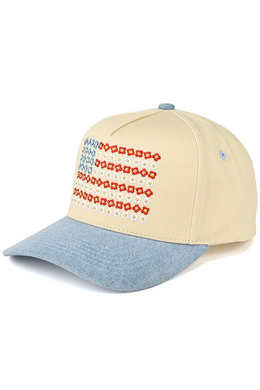 Daisy American Flag Trucker Hat