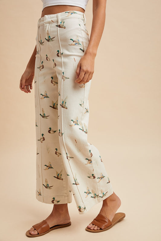 Mallard Printed Stretchy Jeans