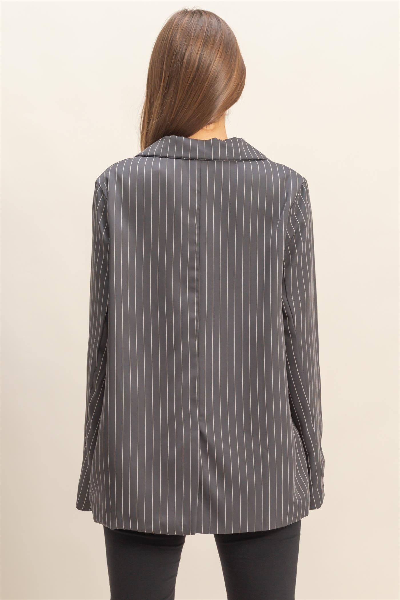 Pin Stripe Oversized Blazer