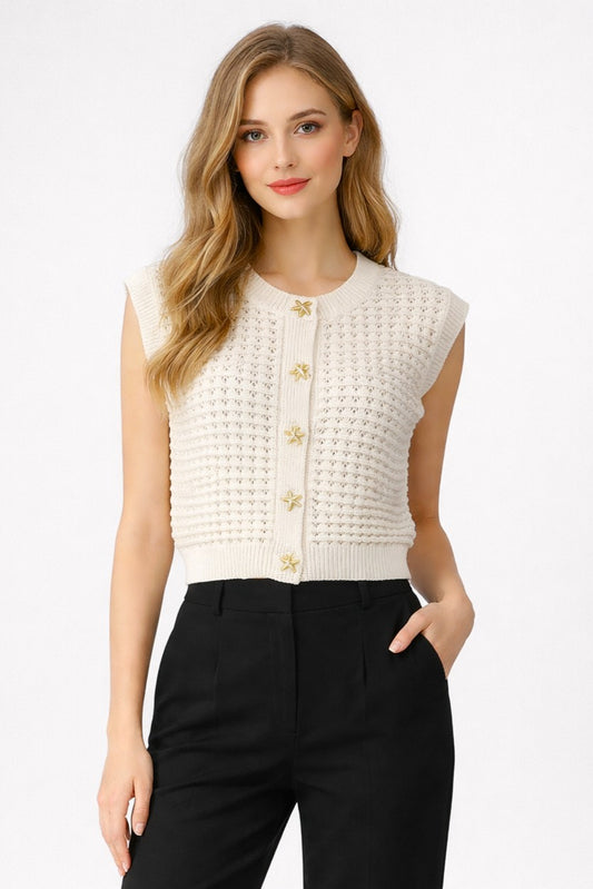 Beachy Charm Sweater Vest