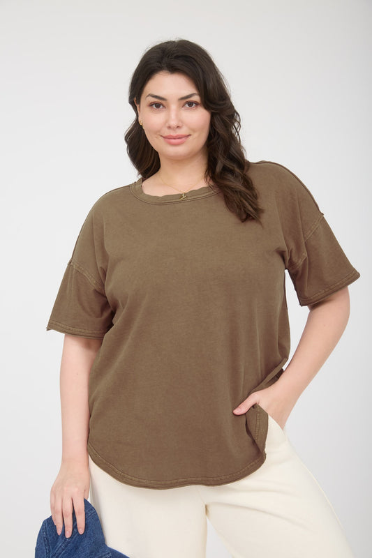 Round Neck Short Sleeve-PLUS