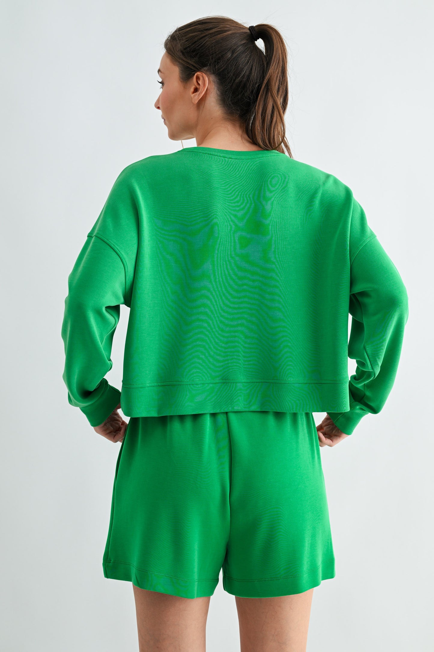 Drop Shoulder Cropped Crew
