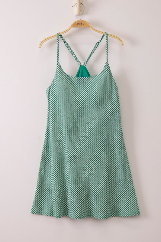 Green Textured Golf Dress