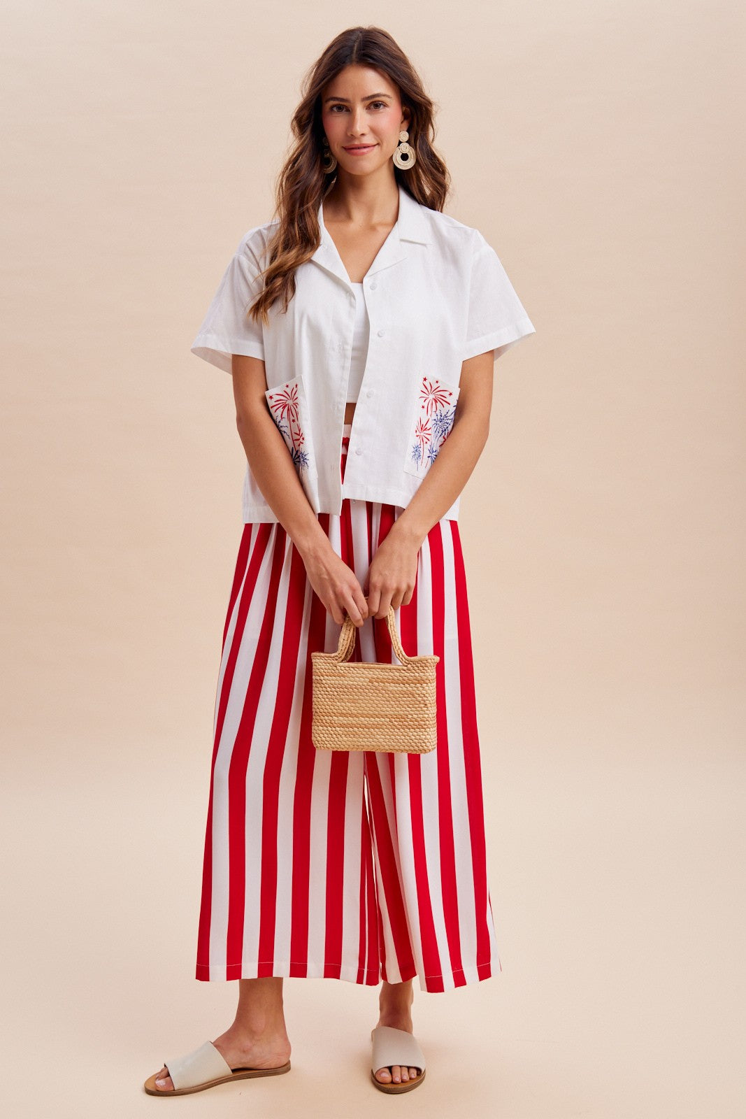Wide Striped Pants