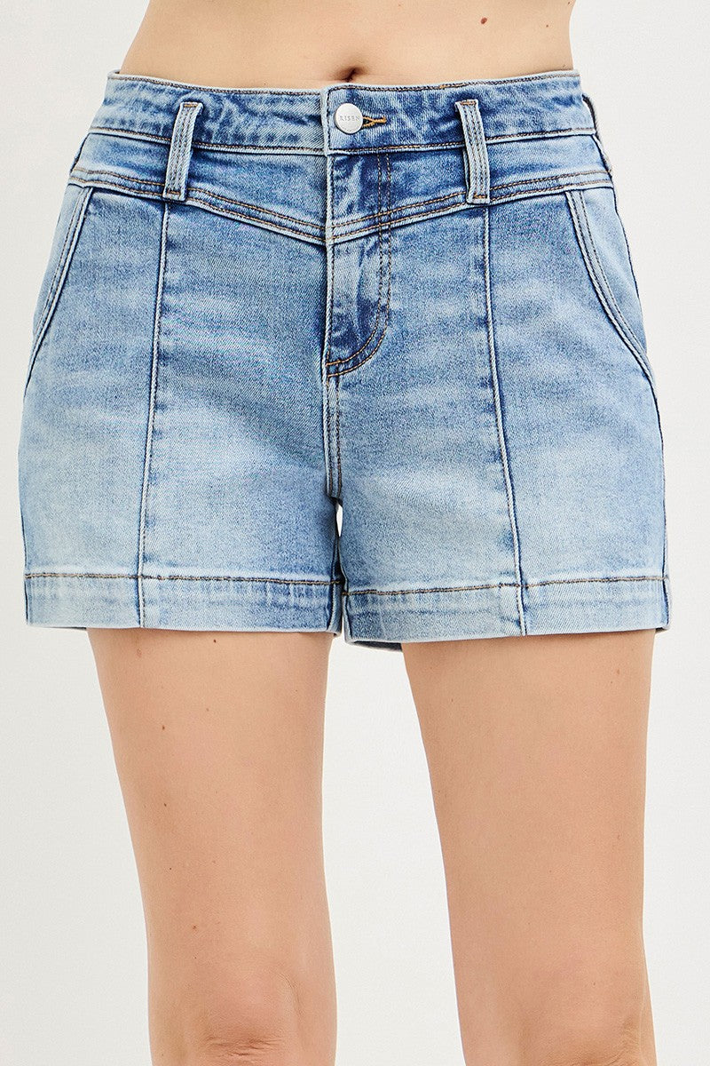 Slouchy Shorts With Flap Back Pockets