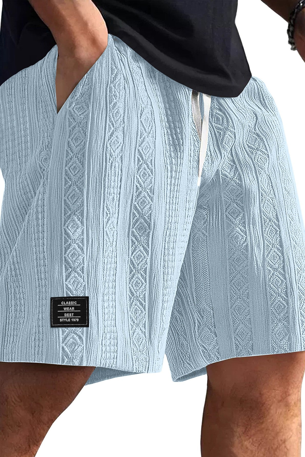 Textured Casual Men's Shorts