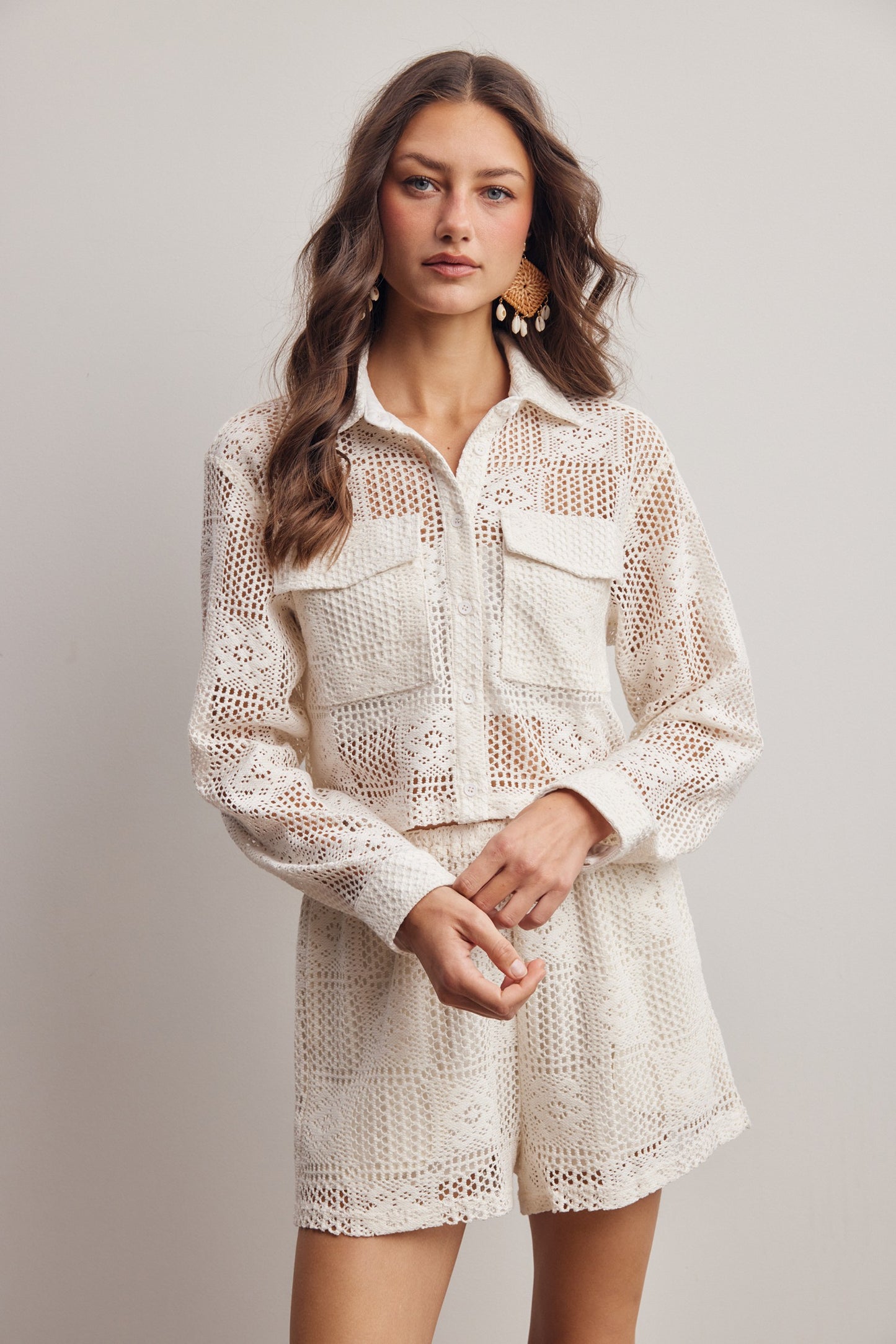 Crochet Lace Elegant Jacket