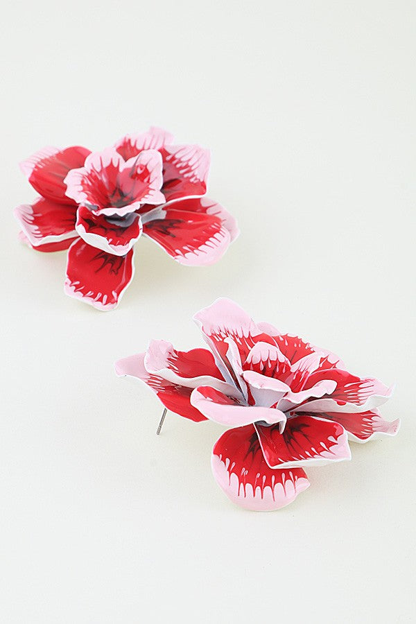 Hand Painted Flower Earring