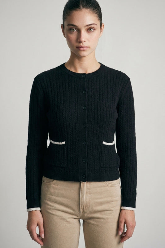 Cable-knit Cardigan
