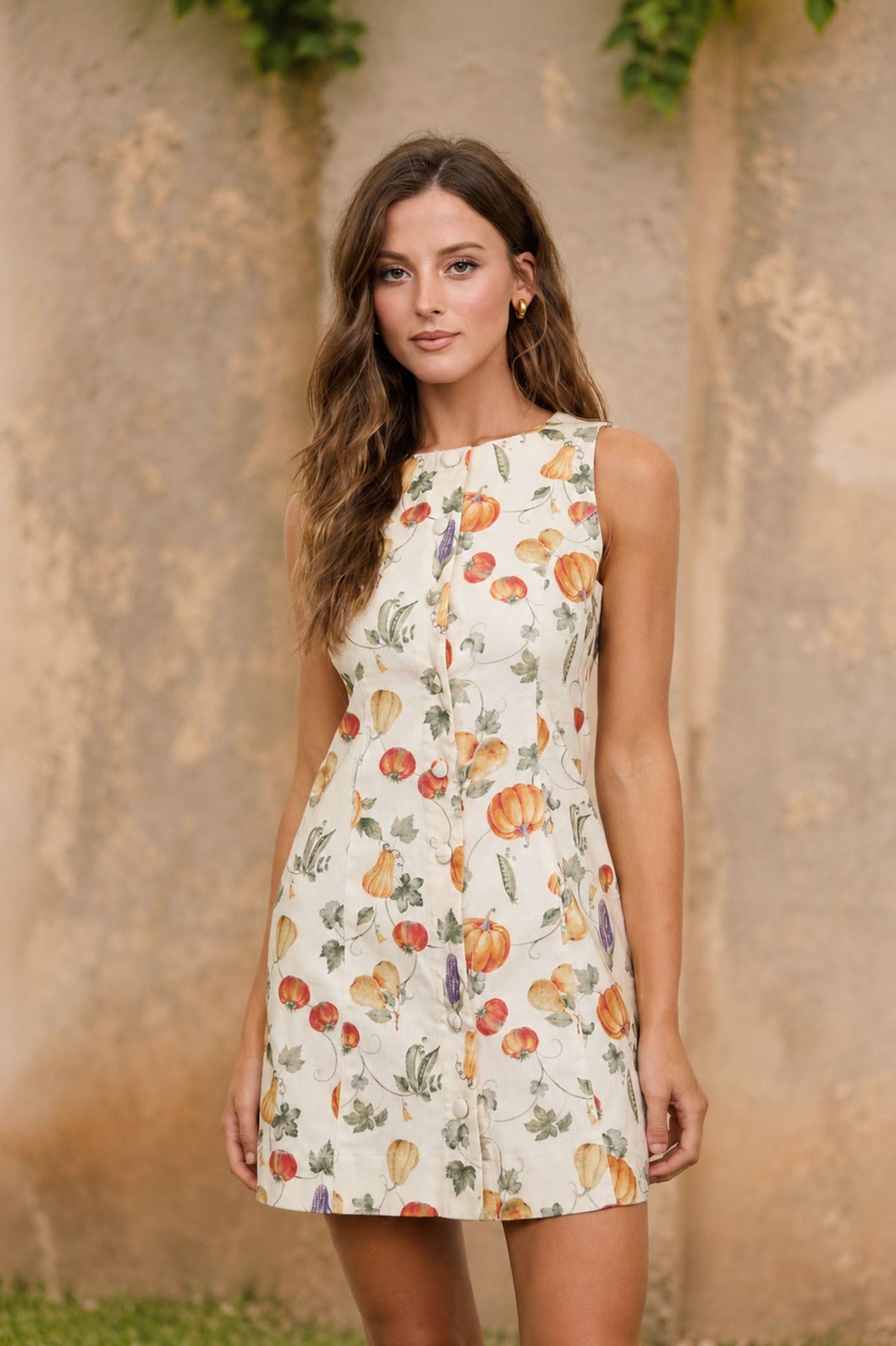 Pumpkin Patch Button Down Dress