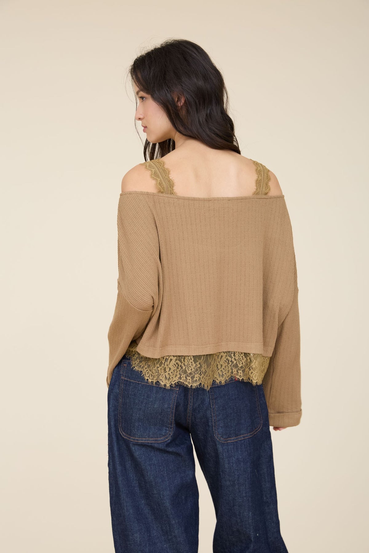 Dreamy Off-Shoulder Lace Long Sleeve