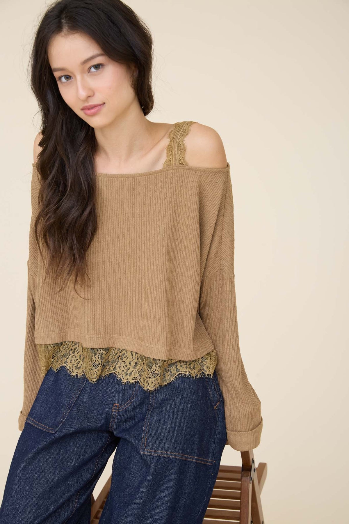 Dreamy Off-Shoulder Lace Long Sleeve