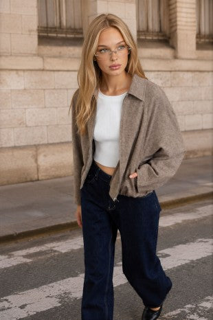 Caramel Dream Zip-Up Jacket