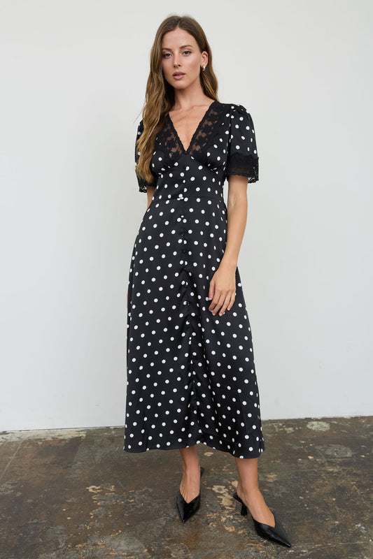 Polka Dot Midi Dress