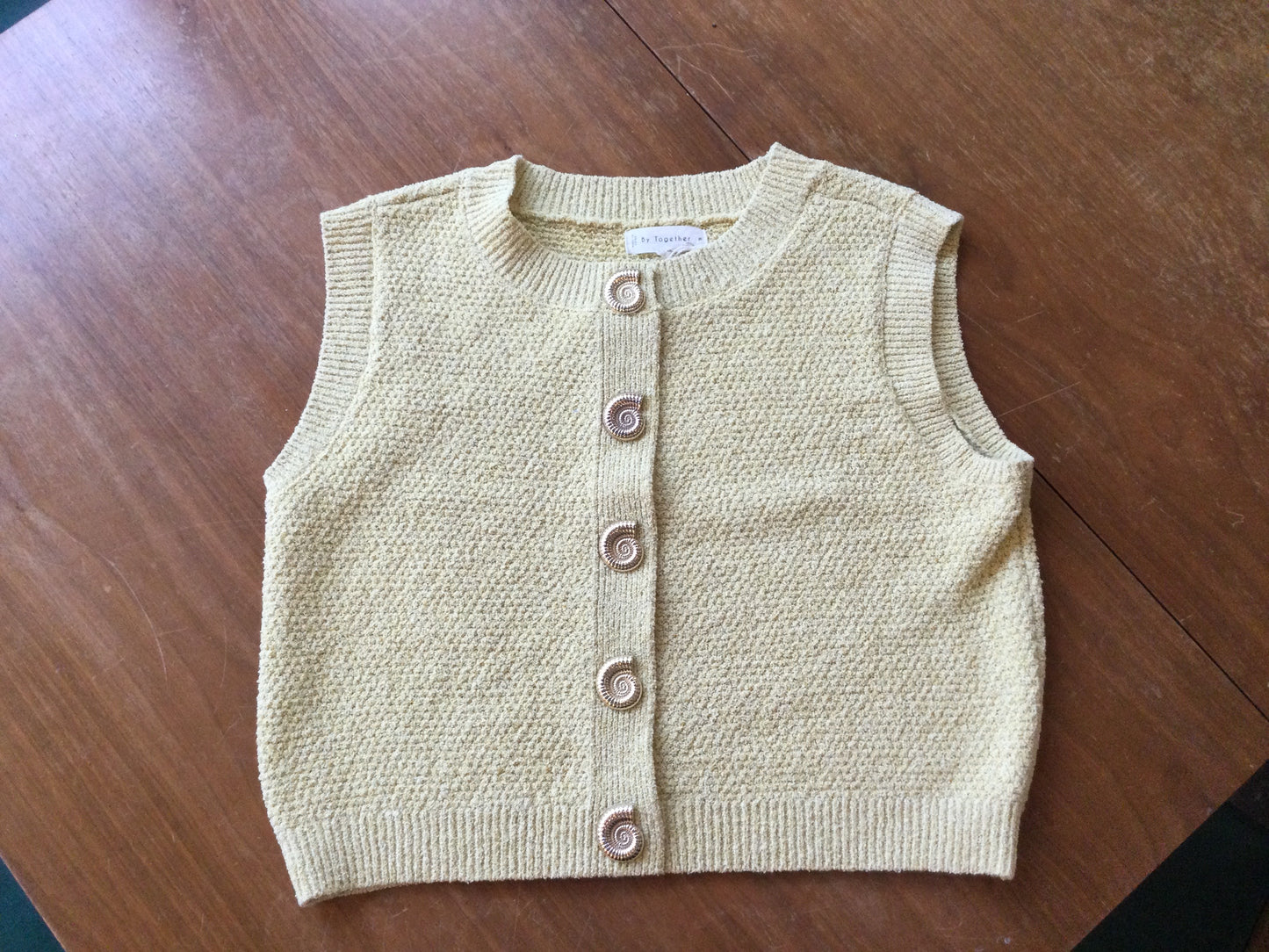 Beachy Shell Button Sweater