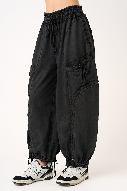Terry Drop Pocket Balloon Pants