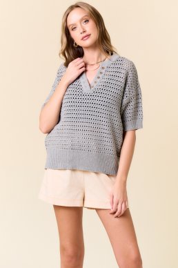Open Knit Top