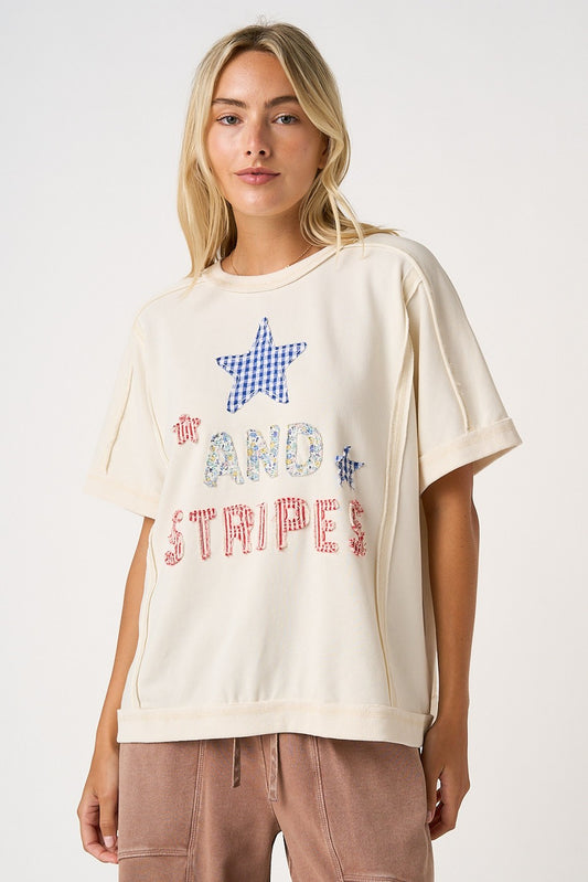 Stars & Strips Patchwork Top
