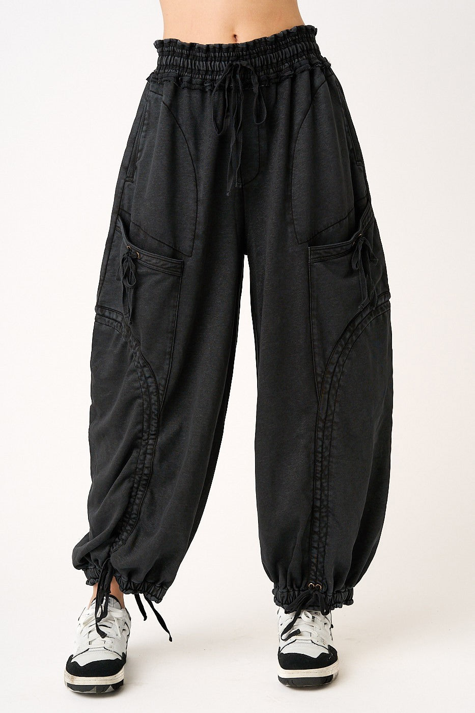 Terry Drop Pocket Balloon Pants