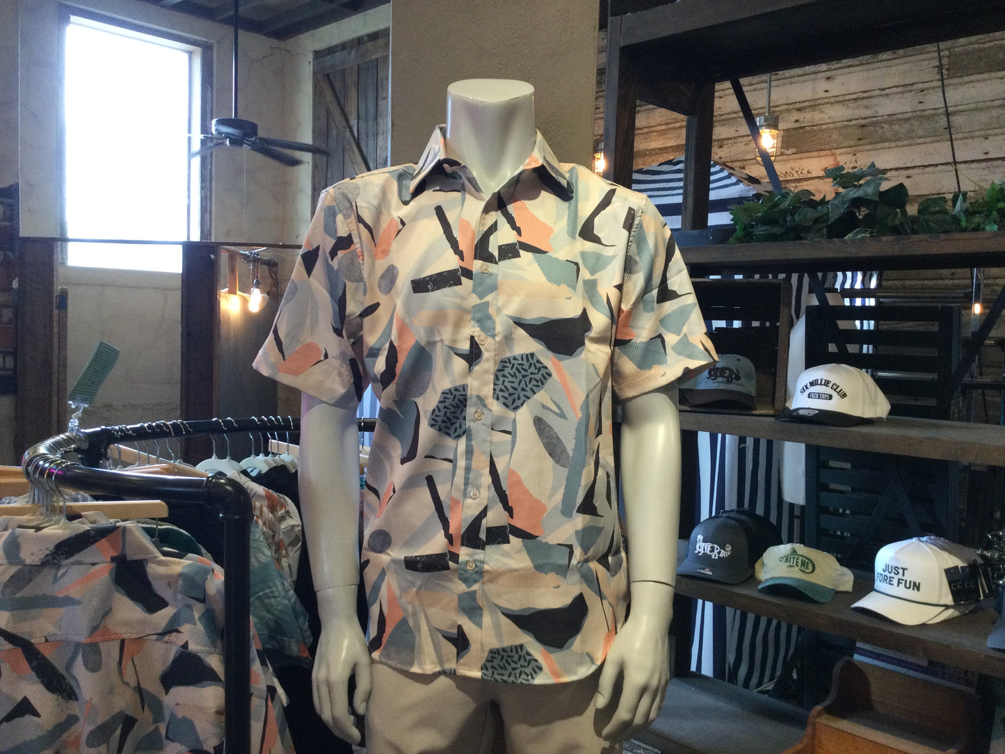 Abstract Men's Button Up Shirt