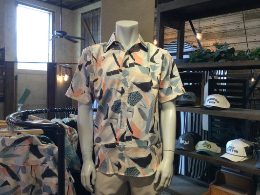Abstract Men's Button Up Shirt