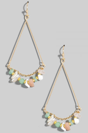 Chip Stone Bead Earrings