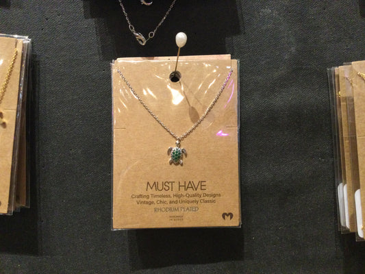 Turtle Necklace-Silver