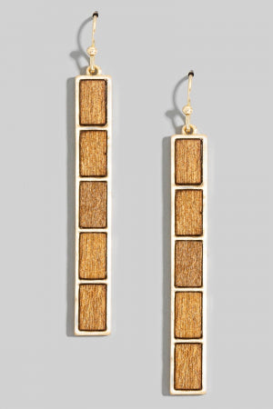 Wooden Drop Earrings