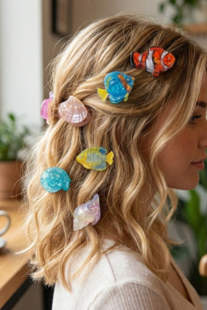 Assorted Sealife Mini Hair Clips