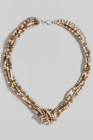 Multi Layered Bead Knot Necklace